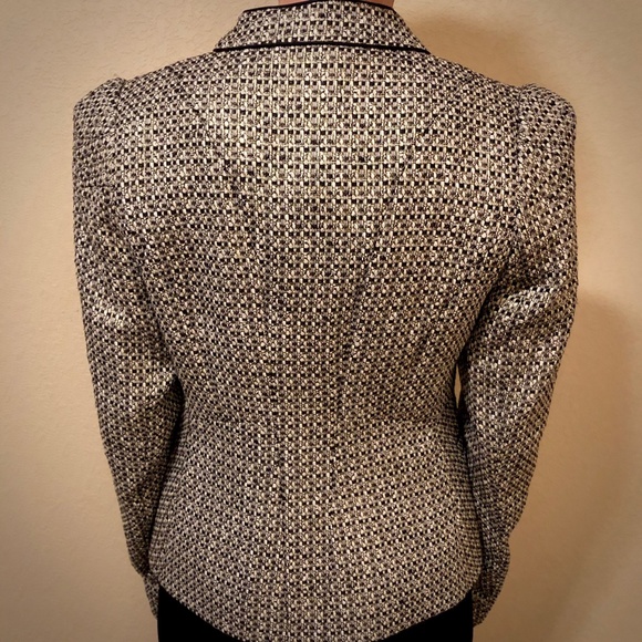 Ellie Tahari Metalic Gold & Black Jacket Blazer - Picture 3 of 8